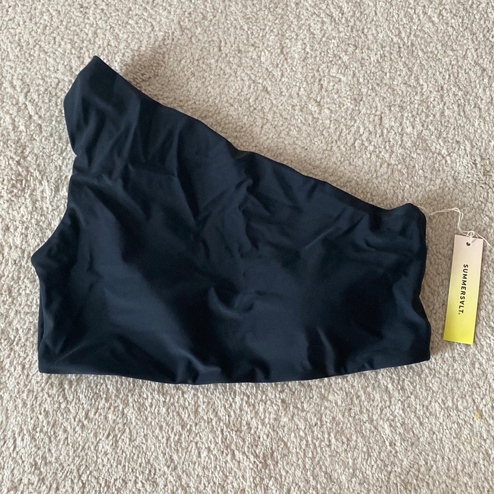 NWT SummerSalt The Ruched Sidestroke Bikini Top Size:8